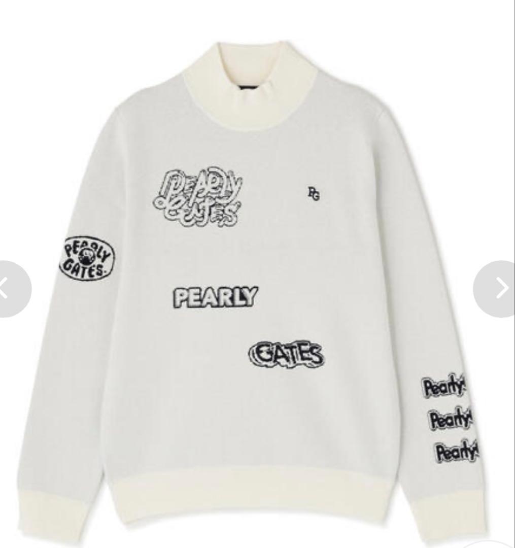 PEARY GATES 14GダブルJQ×ワッペン風ハイネックニットプルオーバー