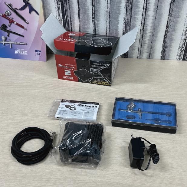 エアテックス エアブラシワークセット メテオ2 APC030-M