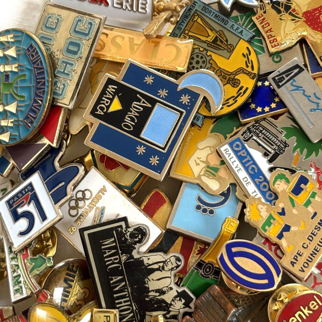 37624 フランス雑貨 フレンチ ピンバッジ200個セット ピンズ まとめ売り