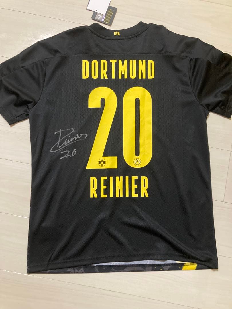 【新品】ボルシアドルトムント20-21アウェイユニフォーム ヘイニエル サイン入