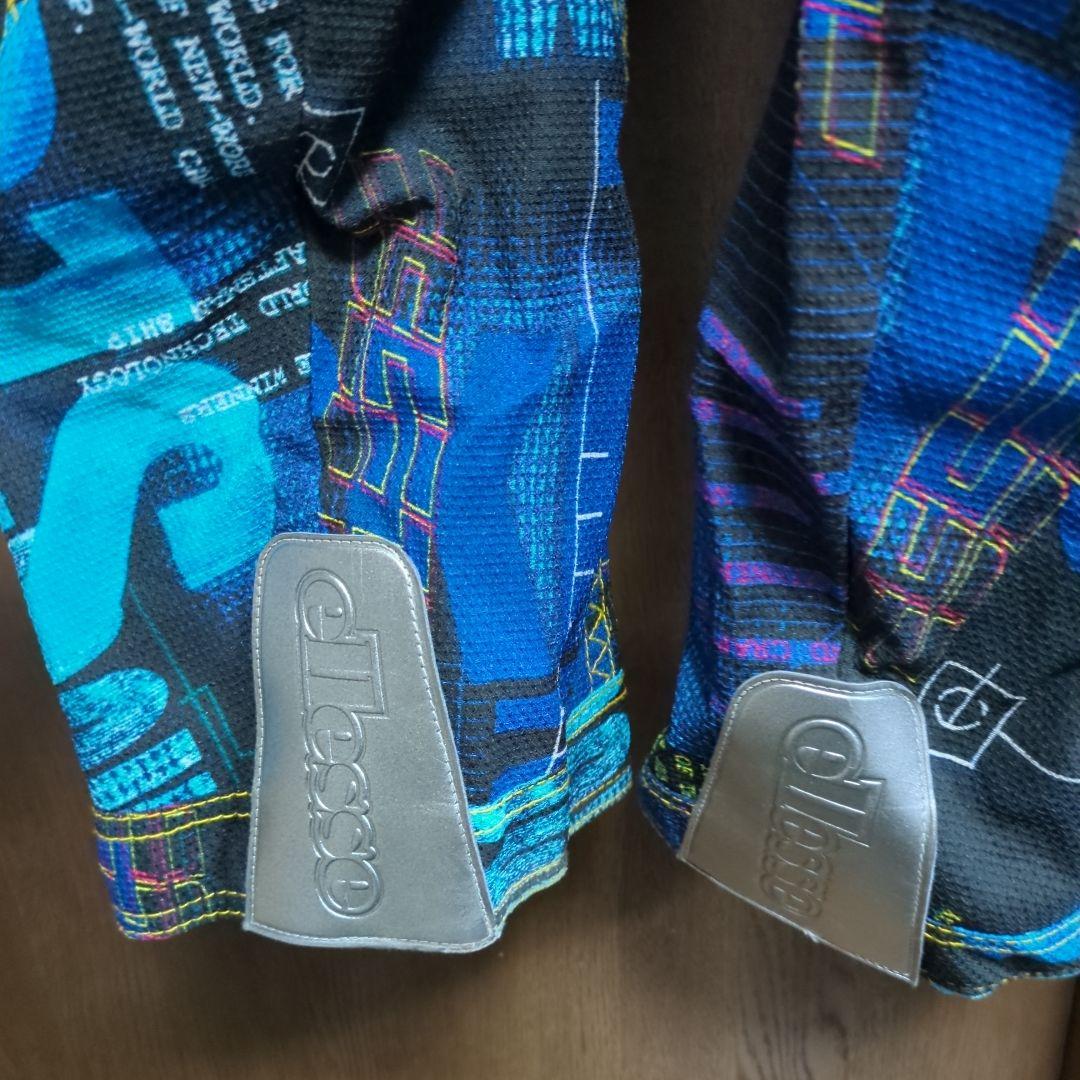 ☆ロゴ傷みありellesse スキーウェア 青紫黄色　☆