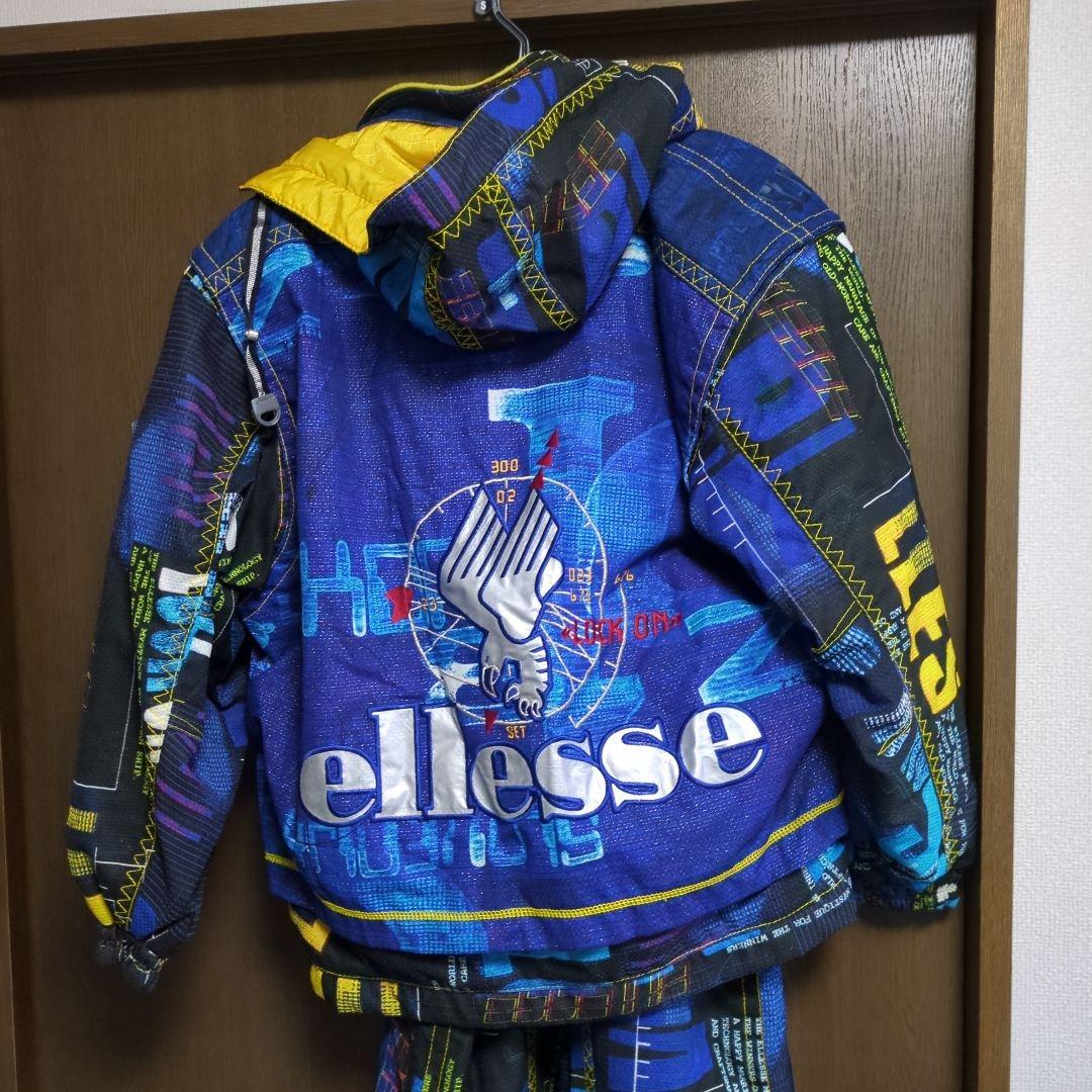☆ロゴ傷みありellesse スキーウェア 青紫黄色　☆
