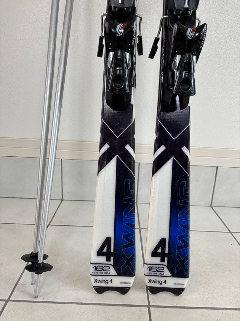 SALOMONカービングスキー XWING4 ショートスキー162cmセット