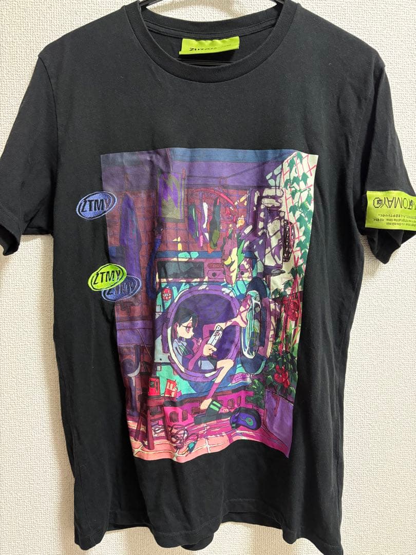 ずっと真夜中でいいのに。HP TOP TEE 白黒　Mサイズ