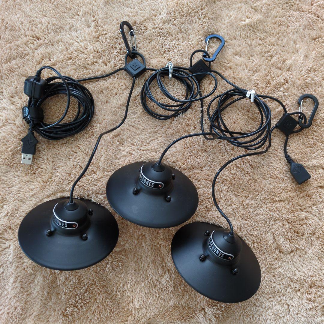【美品】ベアボーンズ 3連 エジソンストリングライト LED ランタン ブラック