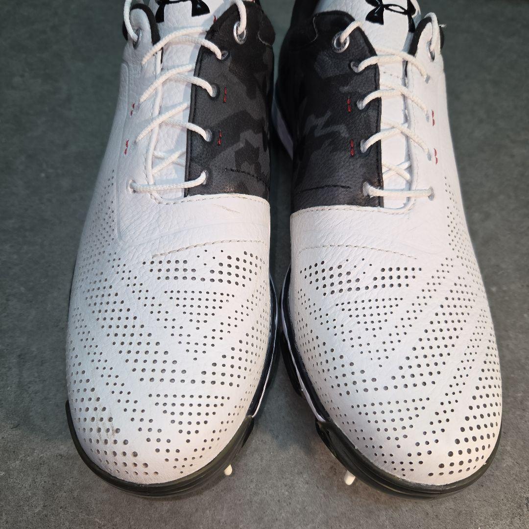 未使用！UNDER ARMOUR UAテンポツアー ゴルフシューズ カモフラ白黒