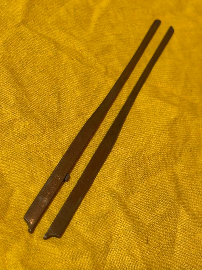 短刀拵　素銅地揃金具　小柄/割笄付