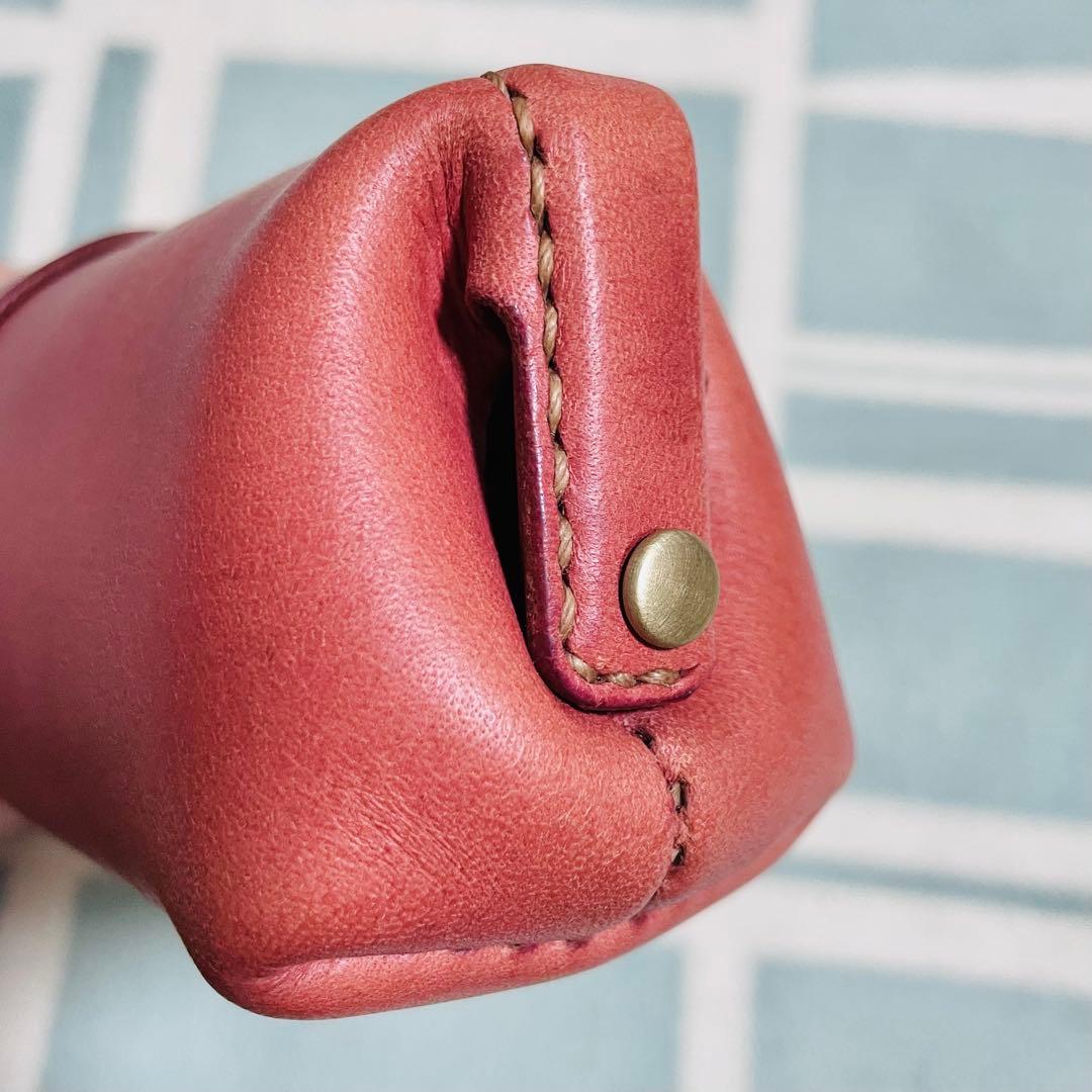 【新品未使用】キチジツ　paka-pen　コーラル　イタリアンレザー　ペンケース