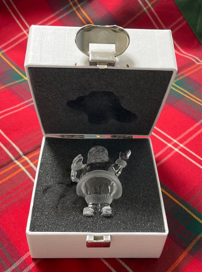 【美品】 SWAROVSKI クリスタル置物　クリスマス　サンタクロース