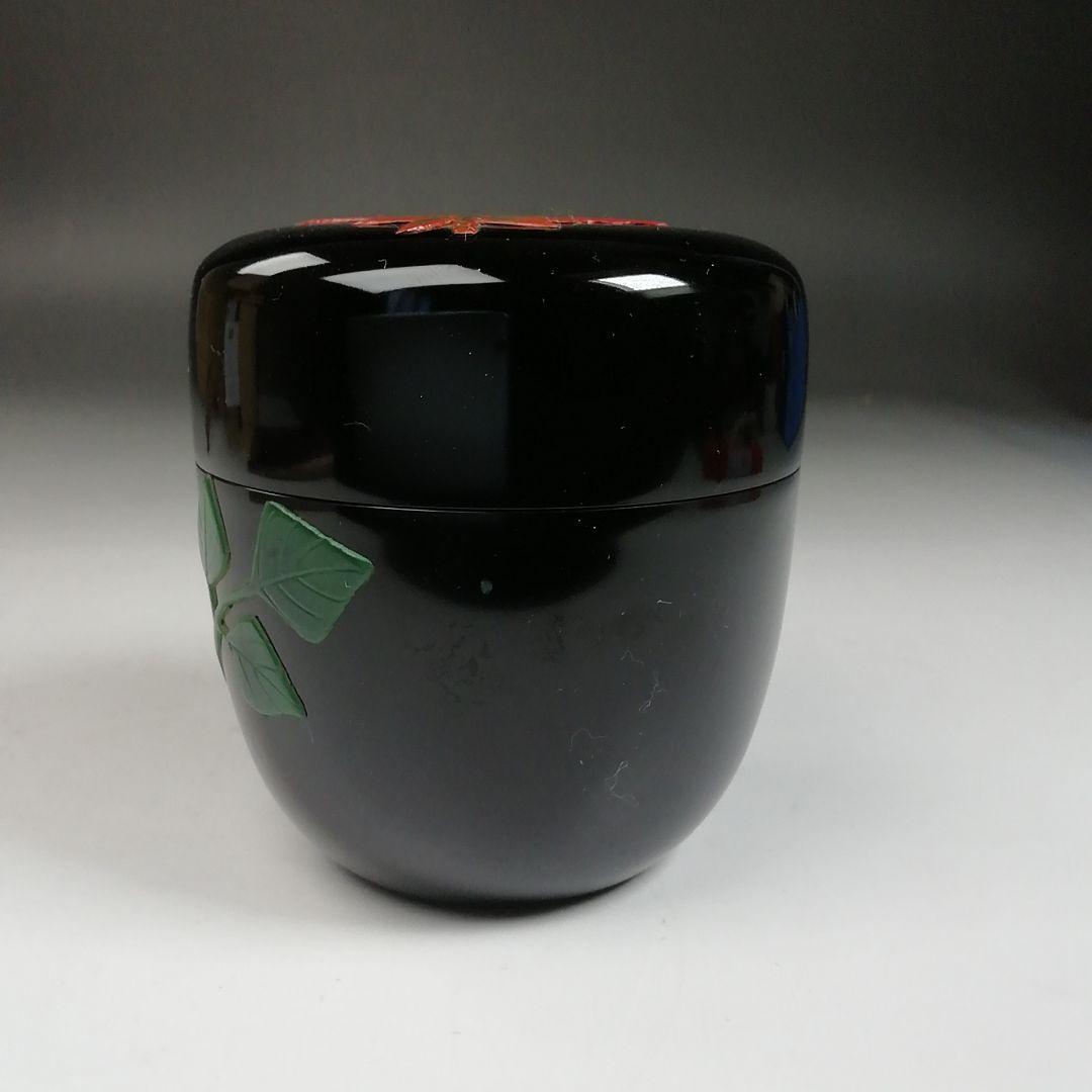 Ｗ４２　棗　『デイゴ』『琉球漆器』　木箱　茶道具