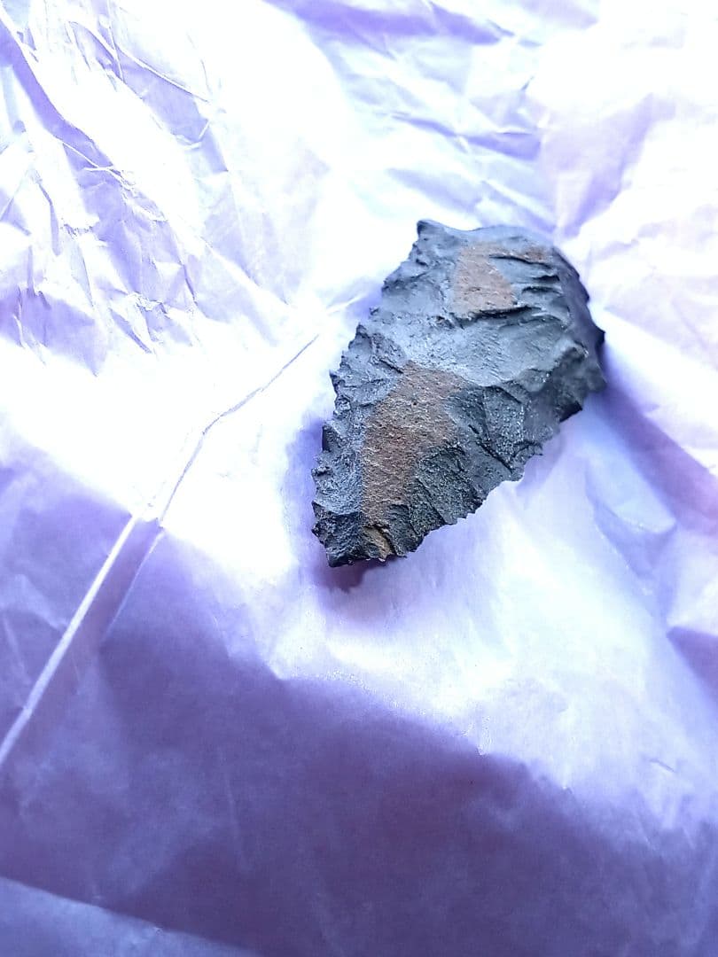 原始人… アイヌ仕様 尖頭器 a 石器 模写 サヌカイト