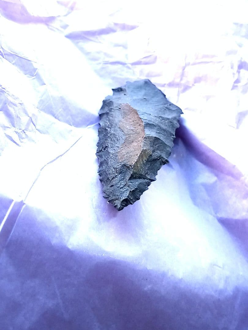 原始人… アイヌ仕様 尖頭器 a 石器 模写 サヌカイト