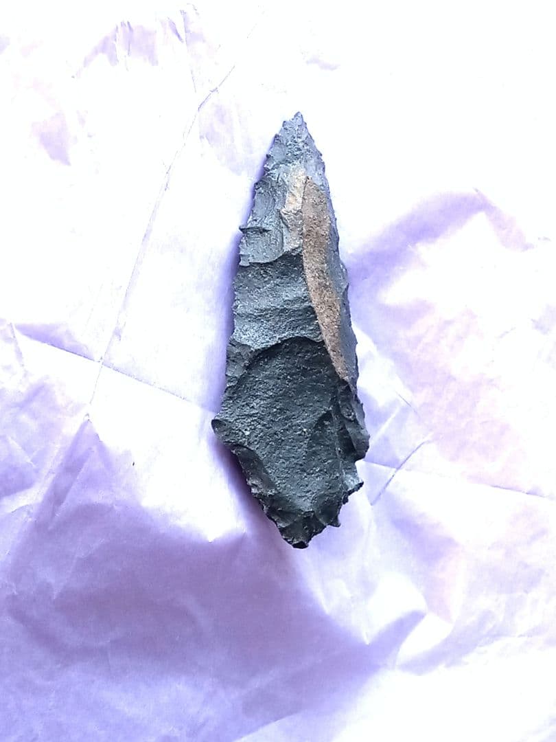 原始人… アイヌ仕様 尖頭器 a 石器 模写 サヌカイト