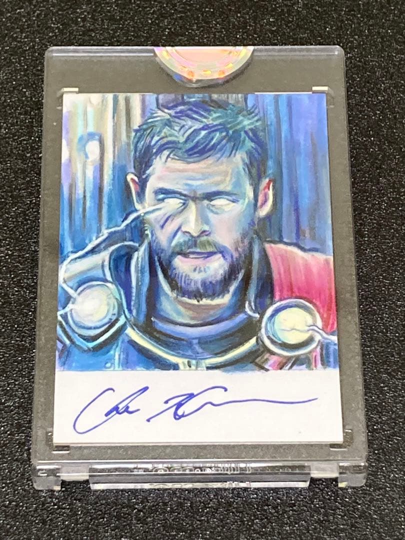 クリス ヘムズワース　直筆サインカード スケッチカード SWAU 1of1