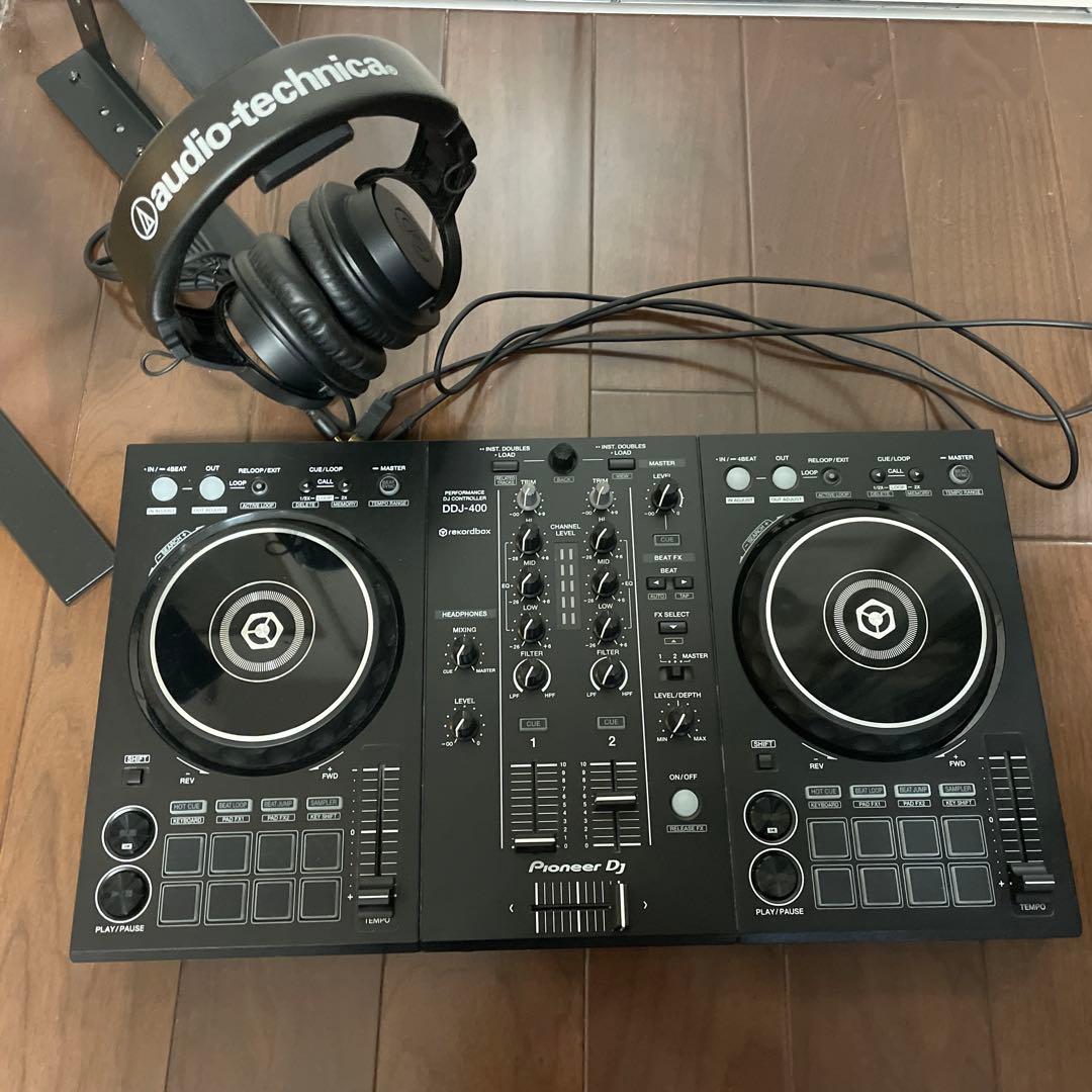 Pioneer DJ DDJ-400 + ヘッドフォン＋PCスタンド
