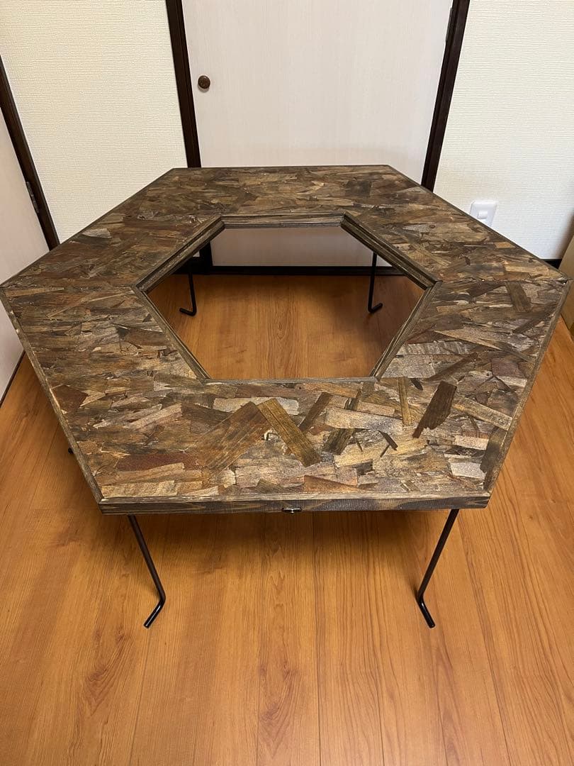 折りたたみ式　ヘキサテーブルセット