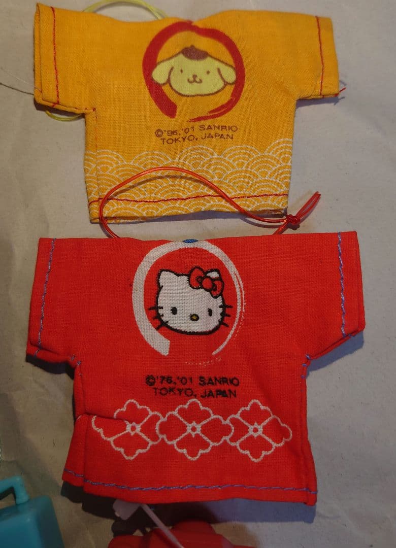 レトロ サンリオ おまけ ミニ法被 根付 ハローキティ マイメロディ他