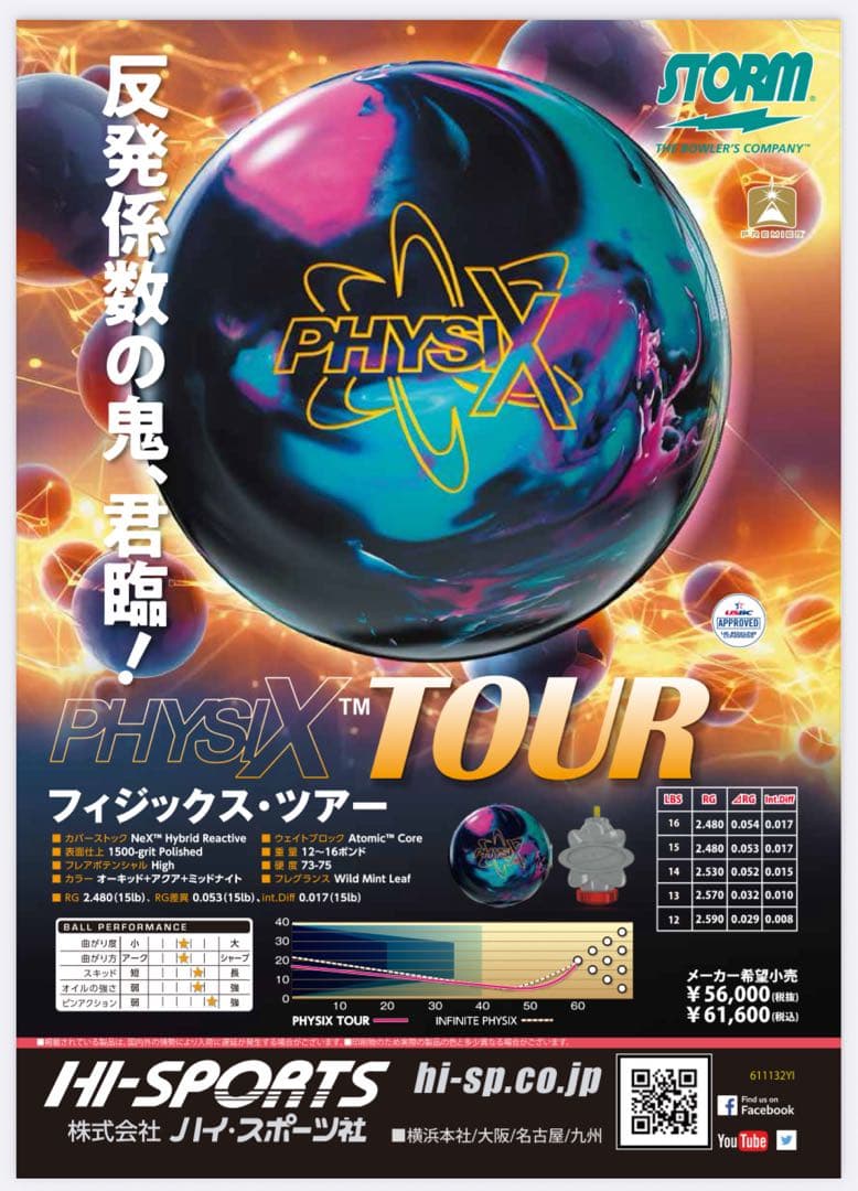 フィジックス　ツアー　PHYSIX TOUR ハイスポ　ストーム　14P