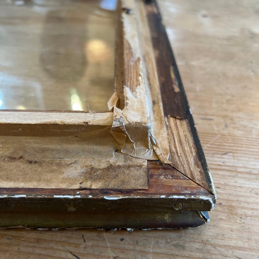 英国アンティーク装飾的金色フレーム（ガラス付き）