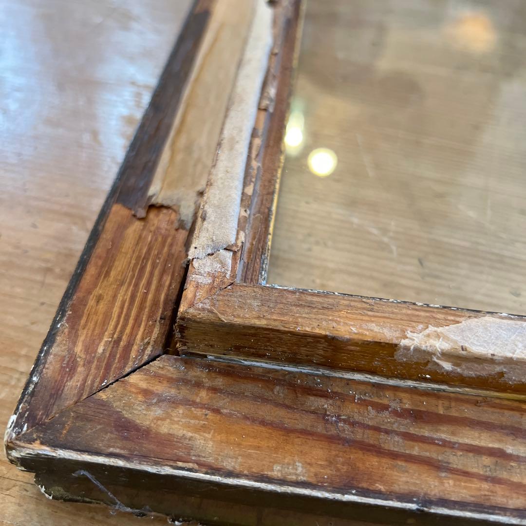 英国アンティーク装飾的金色フレーム（ガラス付き）