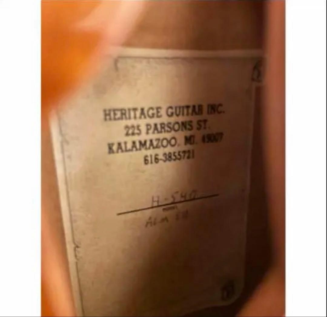 ギター Heritage guitar h-540 custom limited