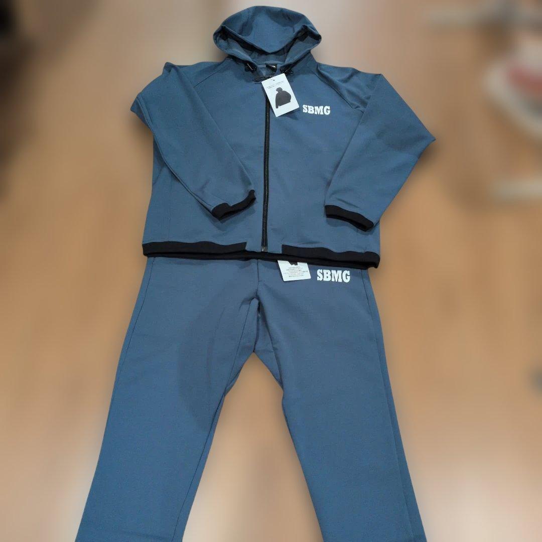 【SBMG】ドリブンスウェット　セットアップ　ジョガーパンツ　L　ブルーグレー