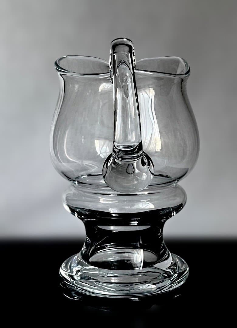 北欧ヴィンテージガラス ピッチャー 脚付 高さ約20cm