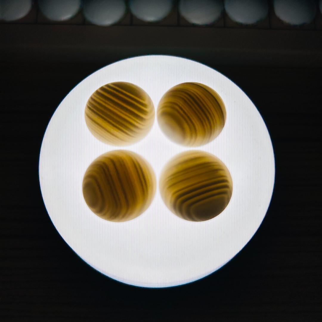 蛤碁石(月印) 那智黒石 32～33号 白180個 + 黒181個 囲碁