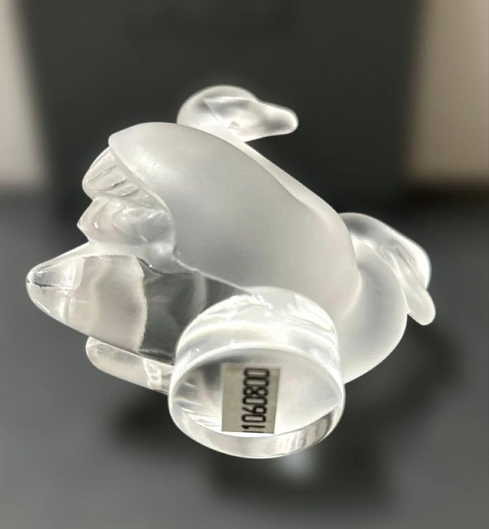 ラリック2羽の白鳥　クリスタル製置物　ペーパーウェイト