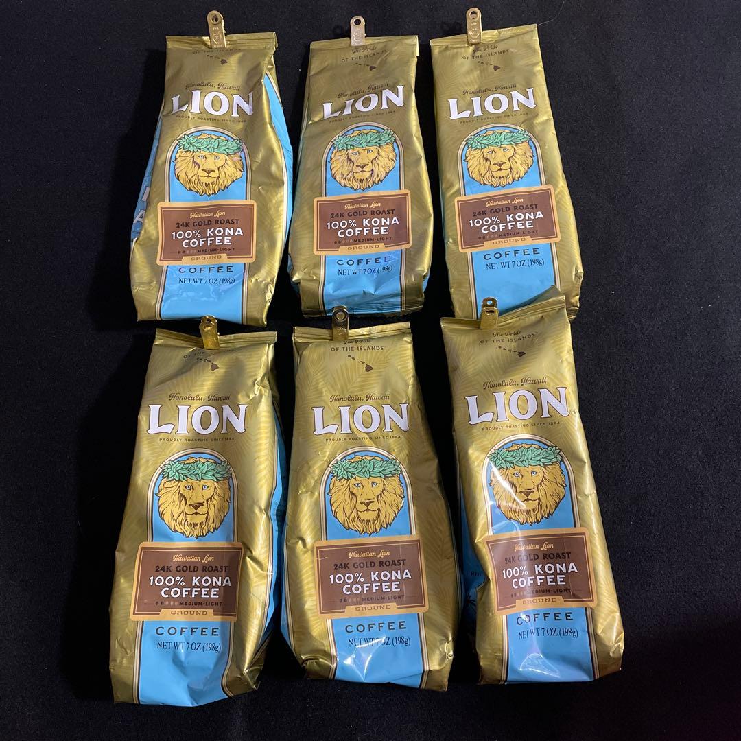 ライオン コナコーヒー 100% 粉タイプ　6袋