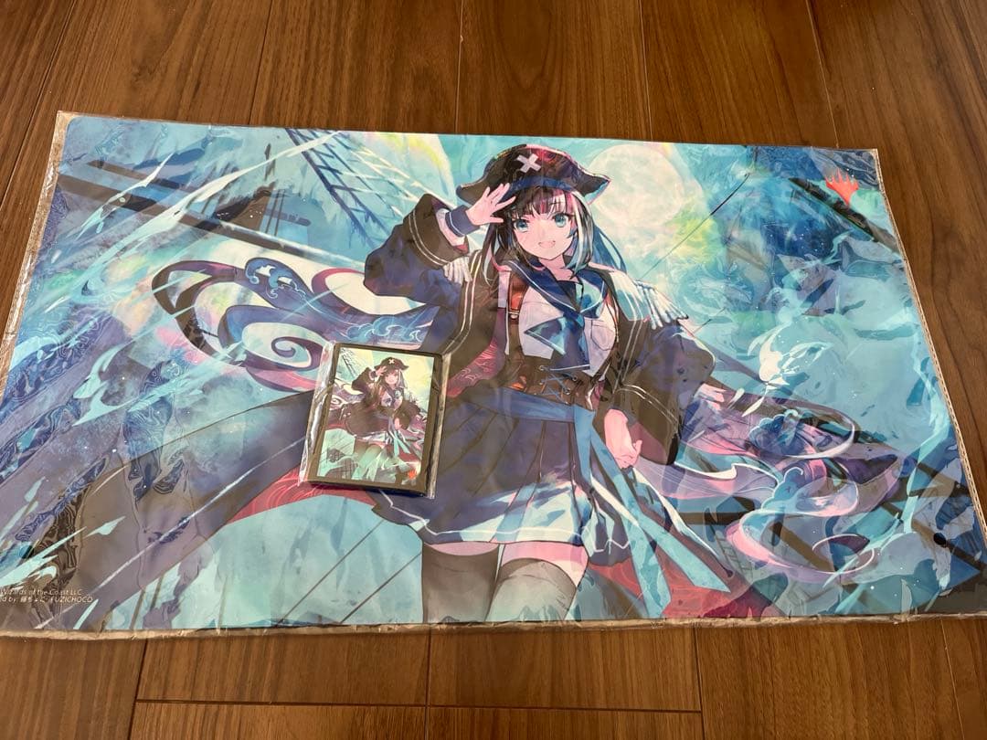 【MTG】幽体の船乗りプレイマット【藤ちょこ】　スリーブ20枚付き
