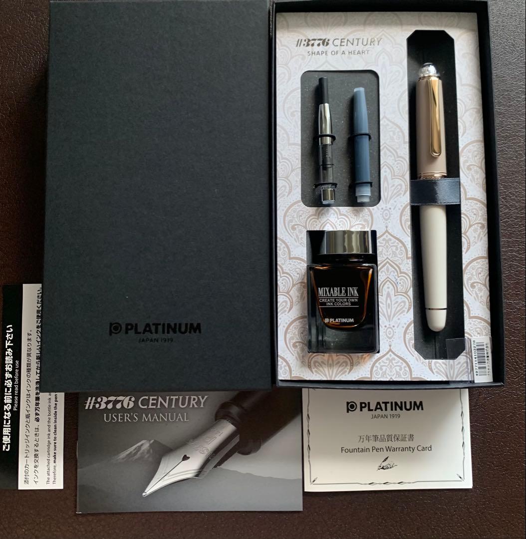 プラチナ #3776 センチュリー シェイプオブハート チャイラテ F