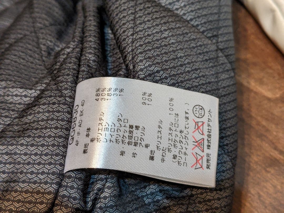 ルコック　ゴルフ　スタジャン　フェイクレザー　　中綿　毛　ジャケット　　デサント