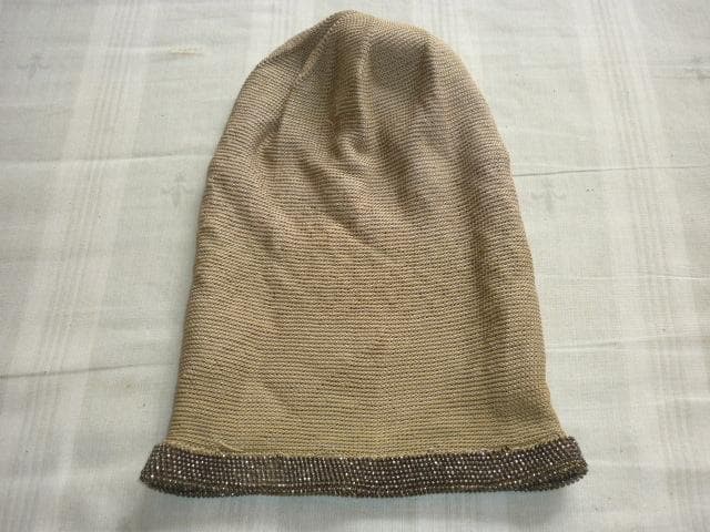 仏製 1750年頃 当時25万◆銀製ビーズとシルクで編み上げカバー 重量300ｇ