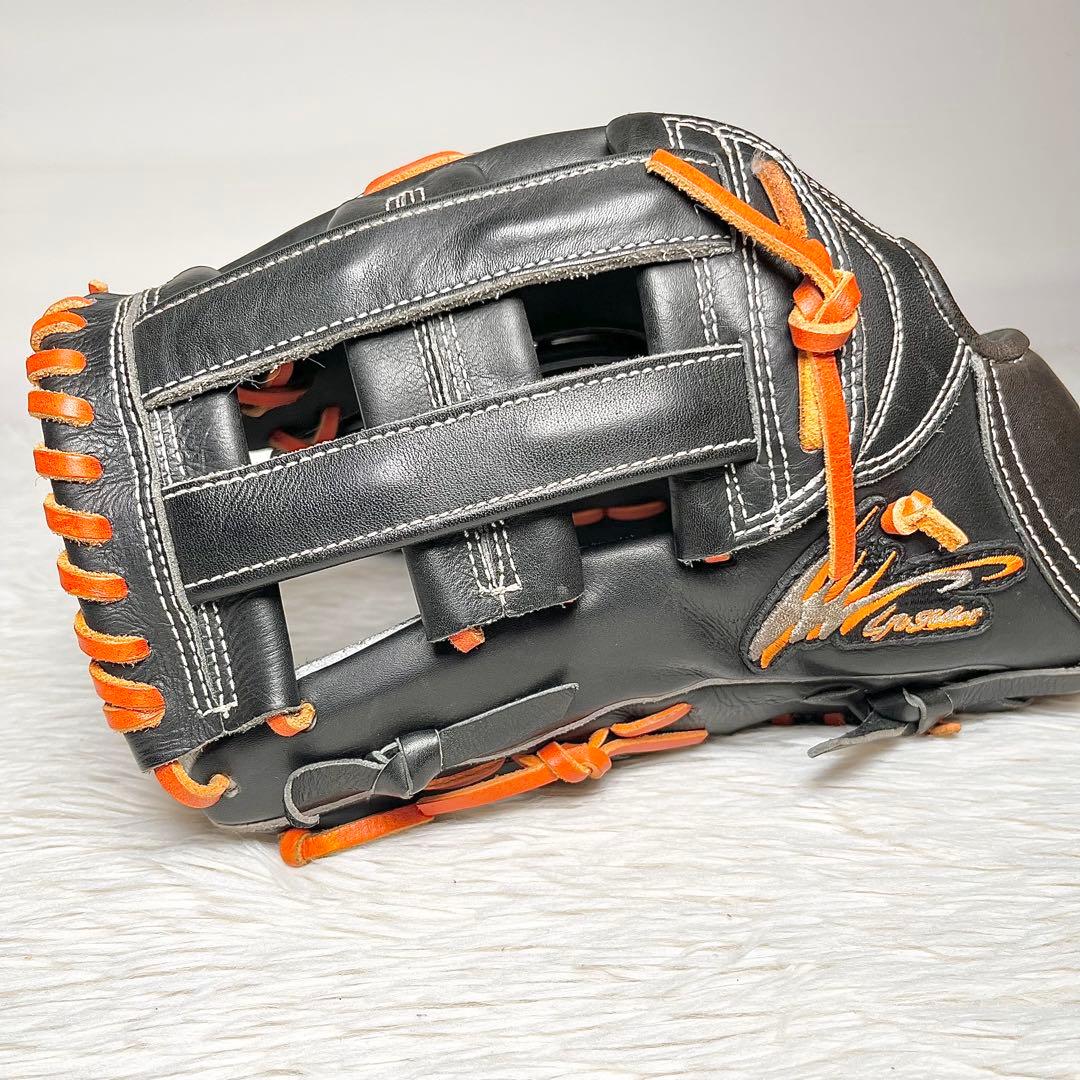Ip Select×ONYONE 軟式グローブ 外野手用 左投げ 黒×オレンジ