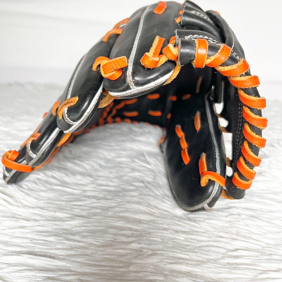 Ip Select×ONYONE 軟式グローブ 外野手用 左投げ 黒×オレンジ