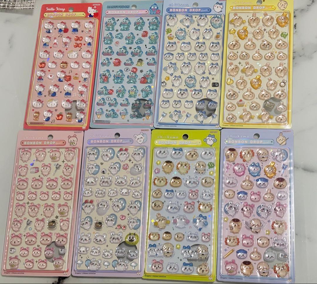 【正規品】ボンボンドロップシール ちいかわ サンリオ ハローキティ ハンギョドン