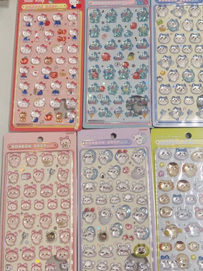 【正規品】ボンボンドロップシール ちいかわ サンリオ ハローキティ ハンギョドン