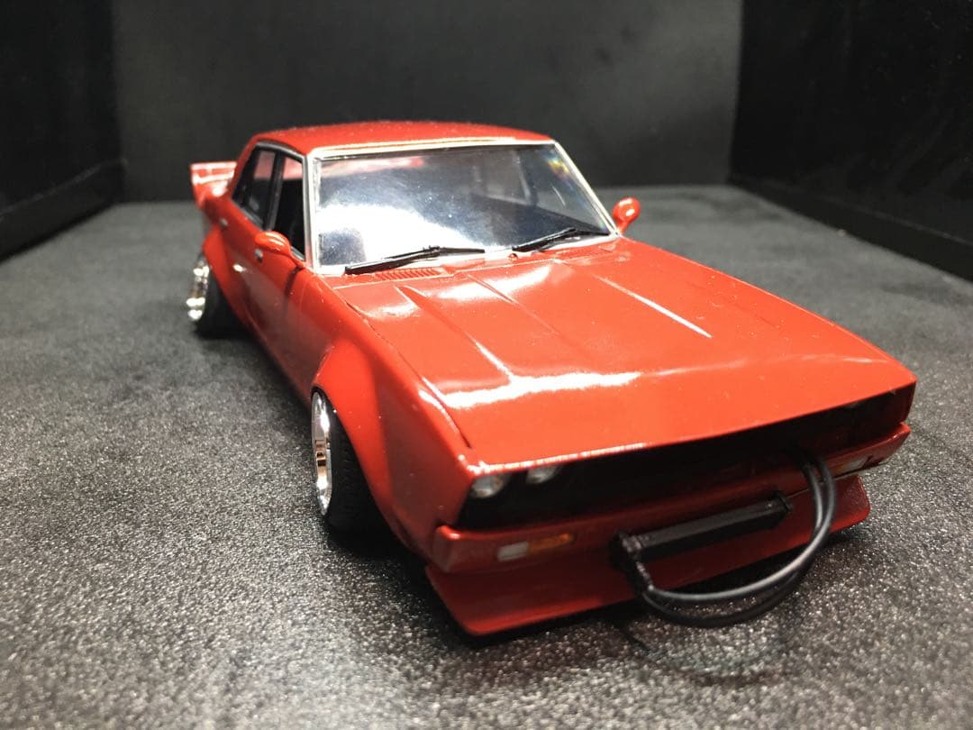 旧車プラモデル完成品アオシマスカイラインケンメリ