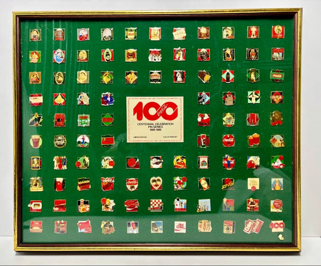 #コカコーラ100周年記念 ピンバッジ コレクターズセット 1886-1986