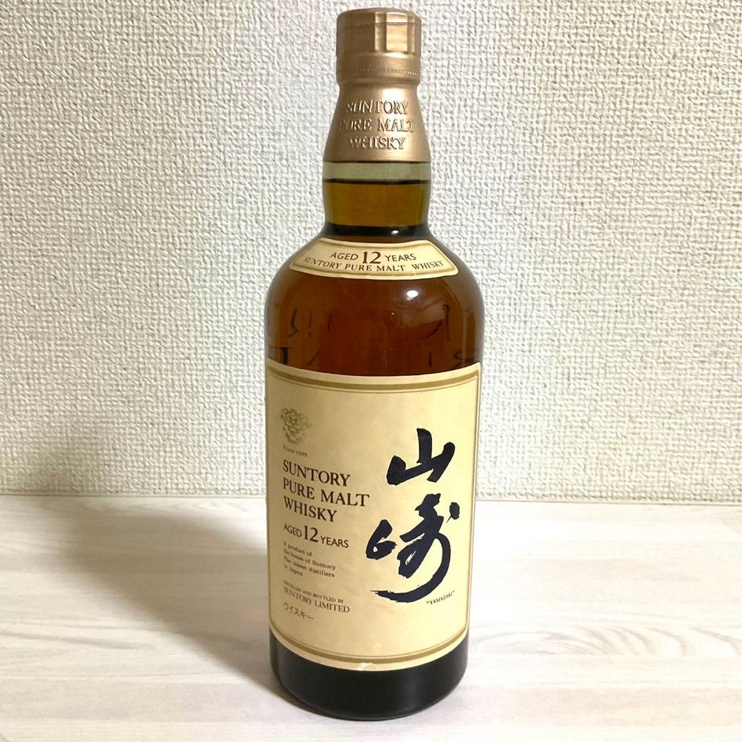 山崎 12年 ピュアモルト サントリー ウイスキー 旧ラベル 旧ボトル 華ラベル