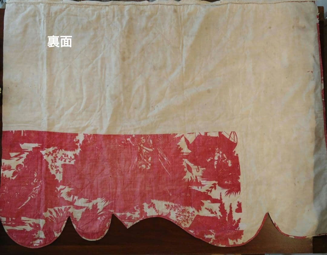 フランス　19世紀　アンティーク　コットン　トワルドジュイ