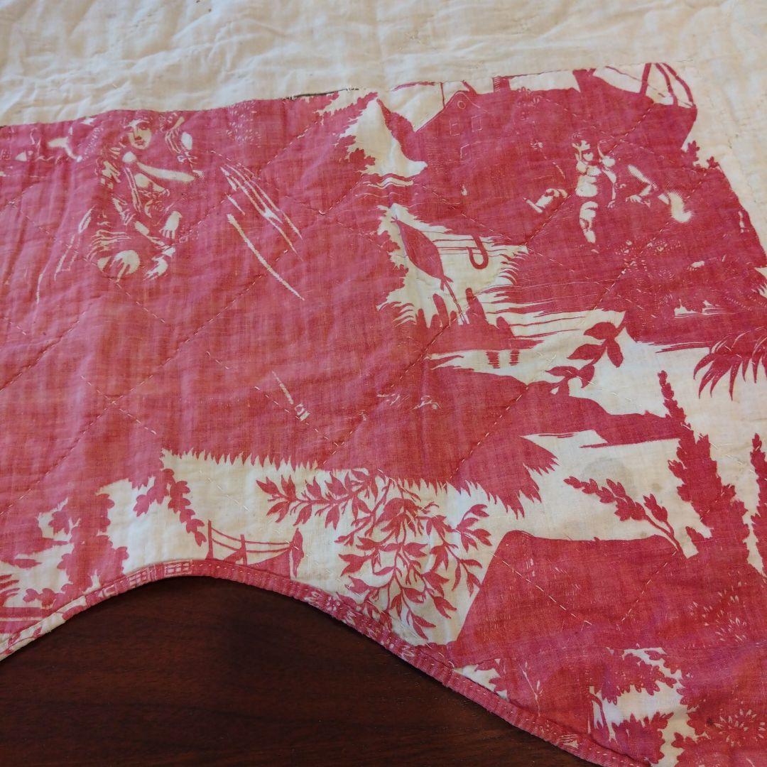 フランス　19世紀　アンティーク　コットン　トワルドジュイ