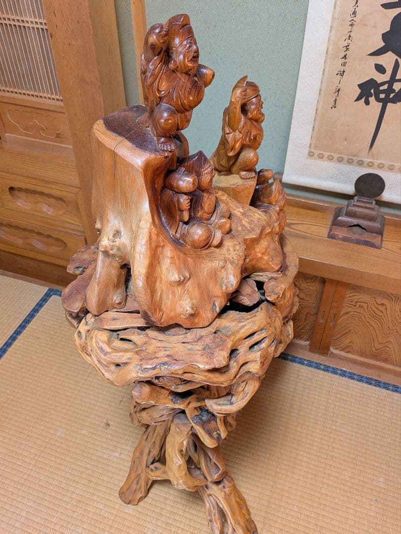木製彫刻 神像 伝統工芸品