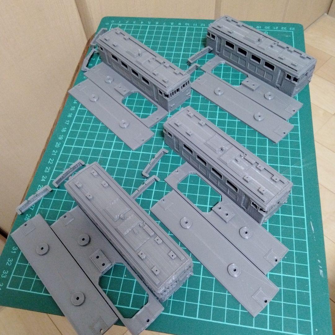 【彩】私鉄風電気機関車（1/80・HOゲージ）鉄道模型未塗装キット　4両分