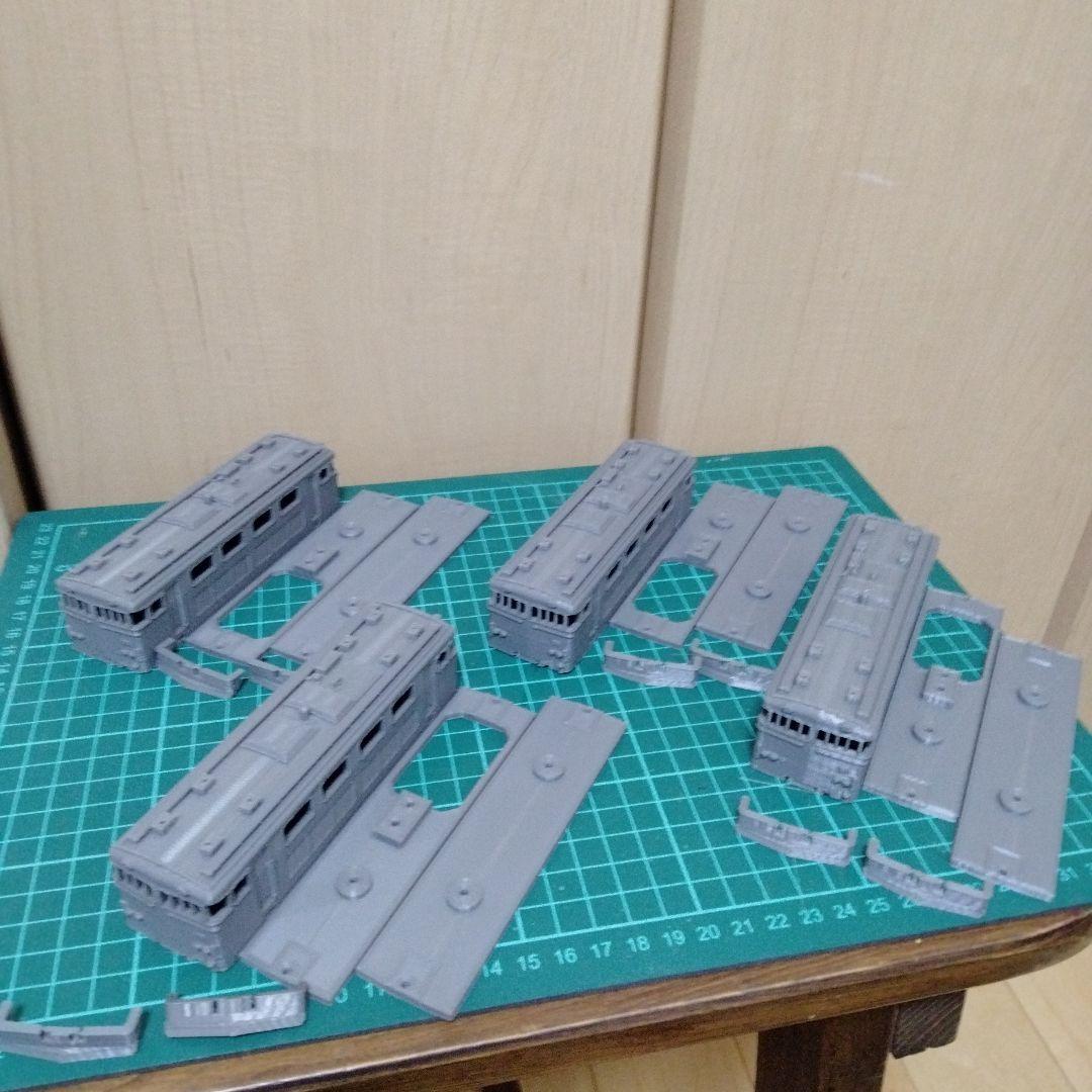 【彩】私鉄風電気機関車（1/80・HOゲージ）鉄道模型未塗装キット　4両分