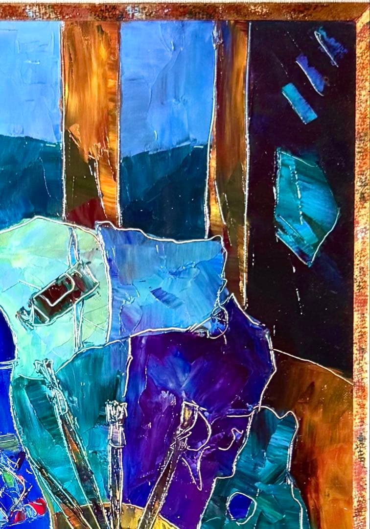 トニー・アゴステニ Tony Agostini 「アトリエノ隅」　油彩 フランス