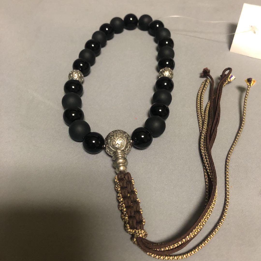 オニキスシルバー念珠