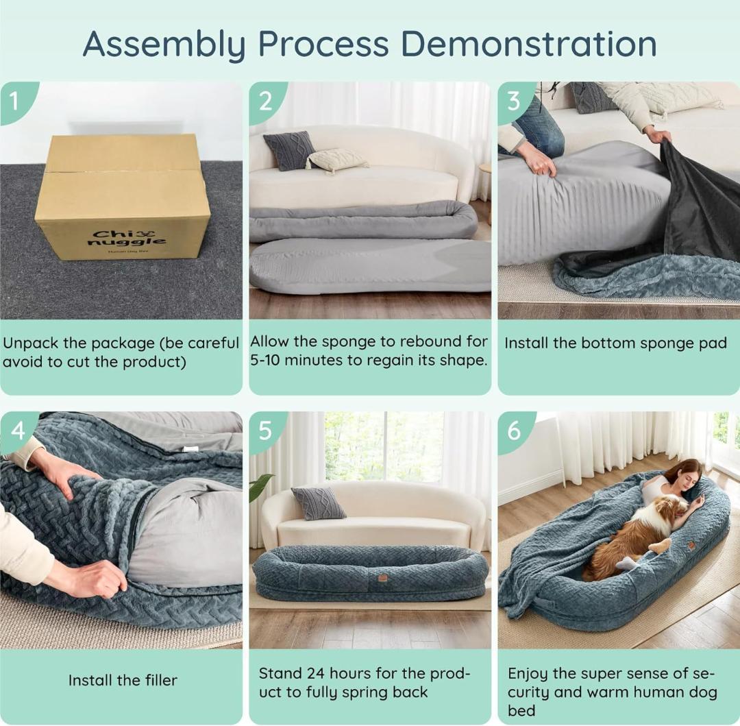 新品未使用★大型犬ヒューマンドッグベッド人間＆犬用ベッド 簡易ベッドにも