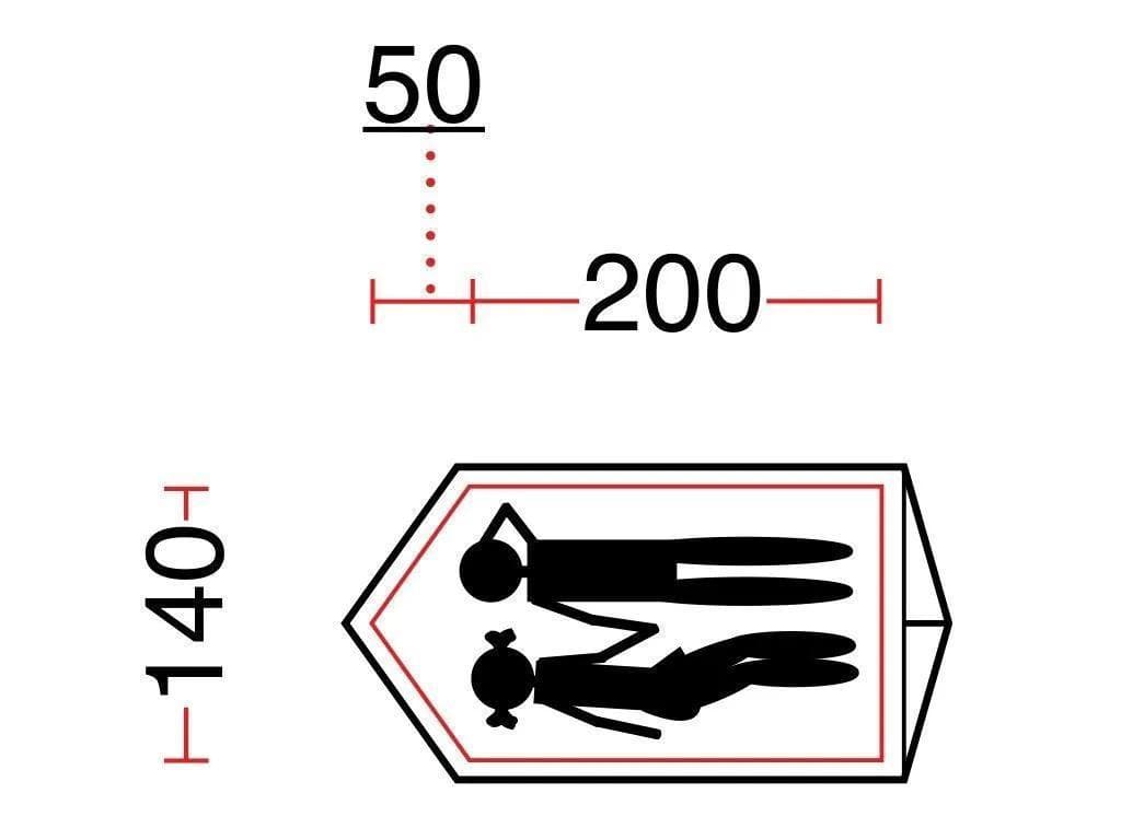 ベルトーニ トゥリズモ　２人用テント　【A】　青袋×底白　キャンプ